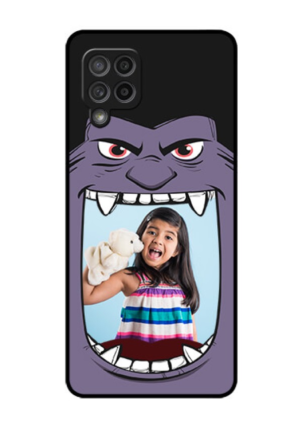 Galaxy M42 5G Custom Glass Phone Case - Angry Monster Design