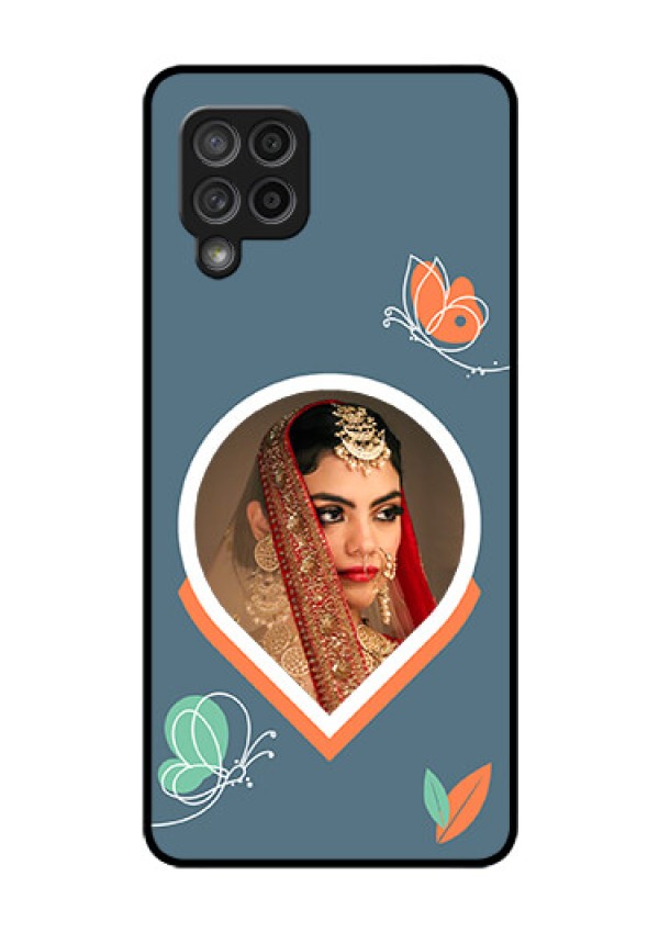 Galaxy M42 5G Custom Glass Mobile Case - Droplet Butterflies Design