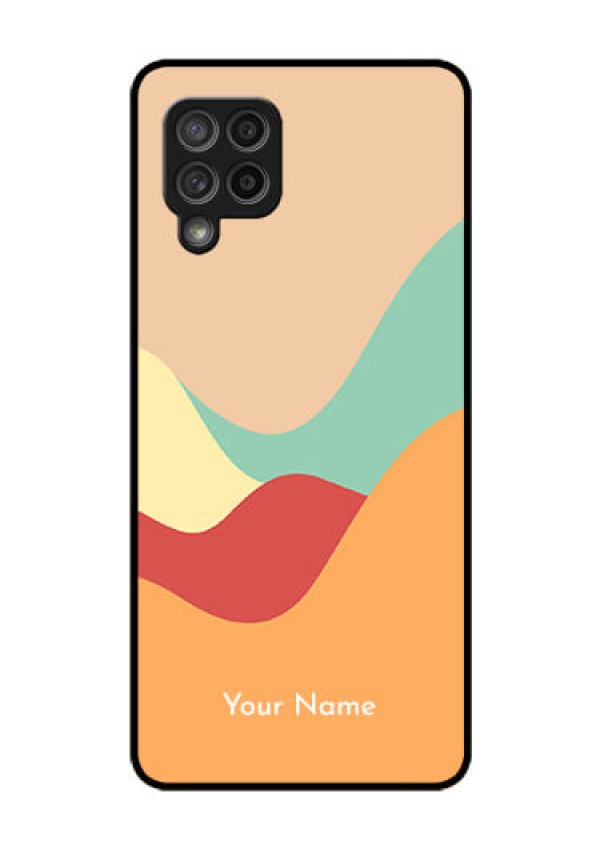 Galaxy M42 5G Personalized Glass Phone Case - Ocean Waves Multi-colour Design