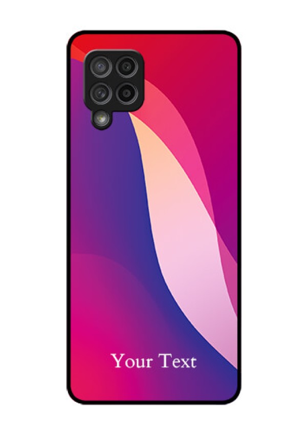 Galaxy M42 5G Personalized Glass Phone Case - Digital abstract Overlap Design