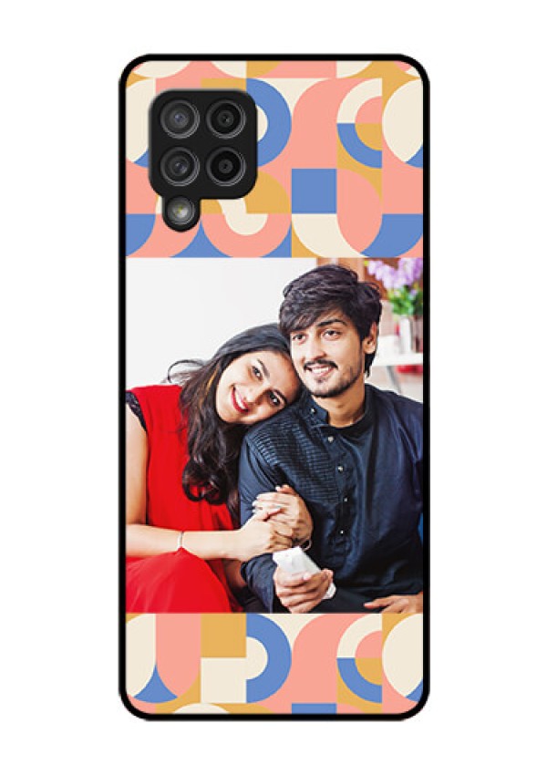 Galaxy M42 5G Photo Printing on Glass Case - Semi-circle Maze Pattern Design
