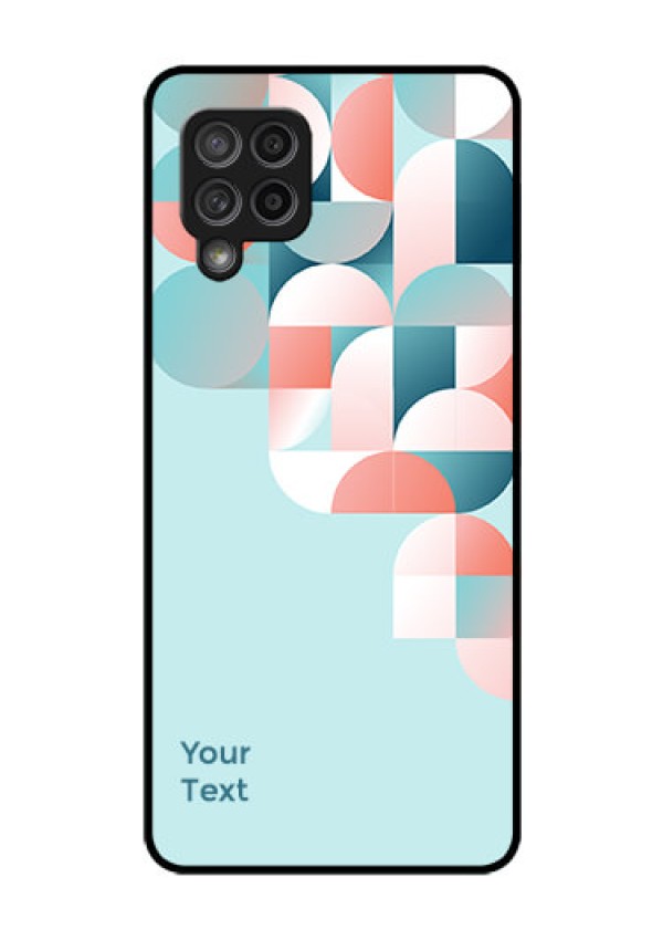 Galaxy M42 5G Custom Glass Phone Case - Stylish Semi-circle Pattern Design