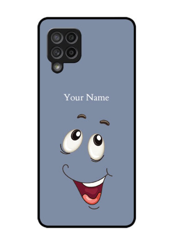 Galaxy M42 5G Photo Printing on Glass Case - Laughing Cartoon Face Design