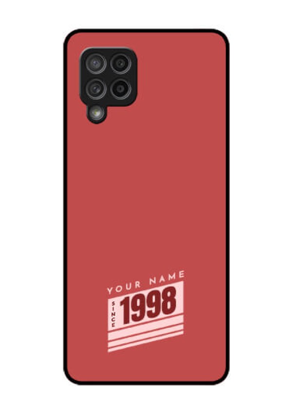 Galaxy M42 5G Custom Glass Phone Case - Red custom year of birth Design