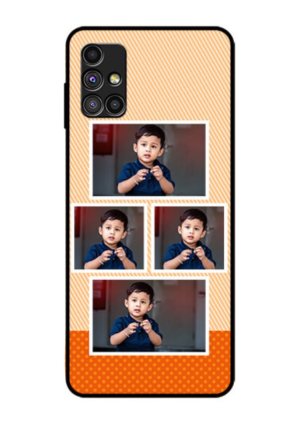 Galaxy M51 Photo Printing on Glass Case  - Bulk Photos Upload Design