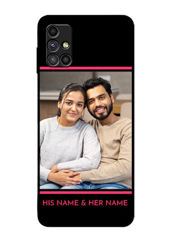 Galaxy M51 Custom Glass Mobile Case  - with Add Text Design