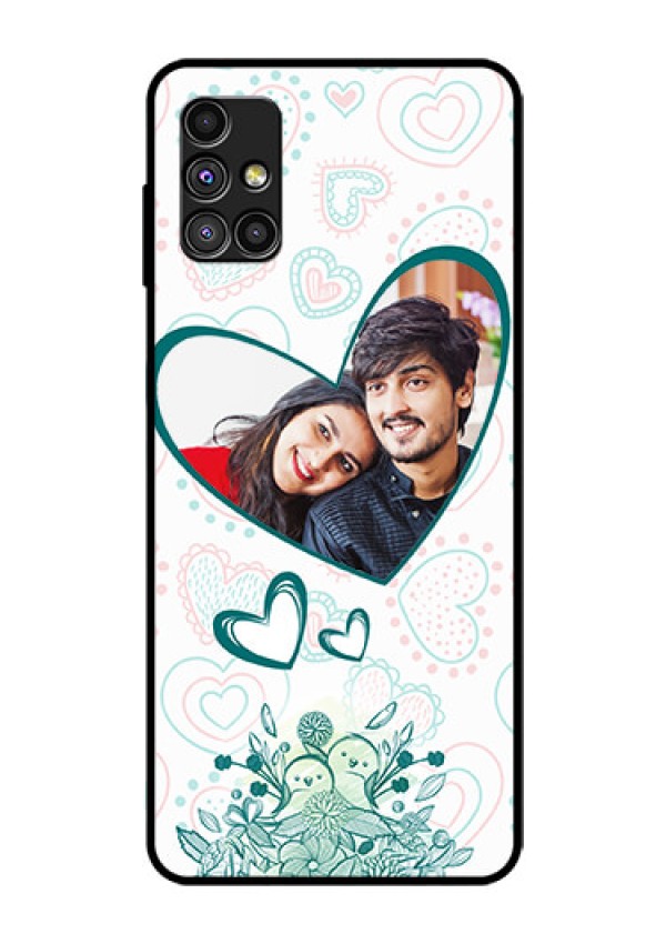 Galaxy M51 Photo Printing on Glass Case  - Premium Couple Design