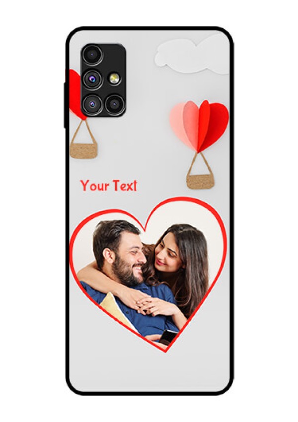 Galaxy M51 Custom Glass Mobile Case  - Parachute Love Design