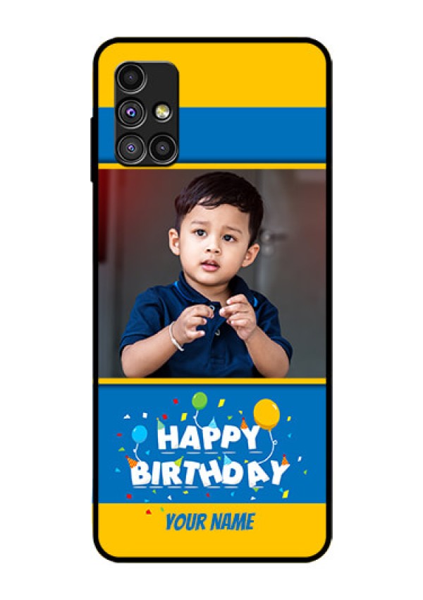 Galaxy M51 Custom Glass Mobile Case  - Birthday Wishes Design