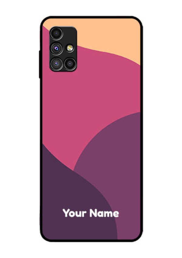 Galaxy M51 Custom Glass Phone Case - Mixed Multi-colour abstract art Design