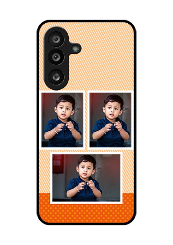 Samsung Galaxy M56 5G Custom Glass Phone Case - Bulk Photos Upload Design