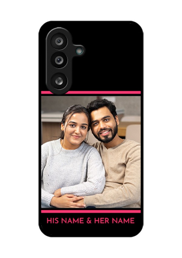 Samsung Galaxy M56 5G Custom Glass Phone Case - With Add Text Design