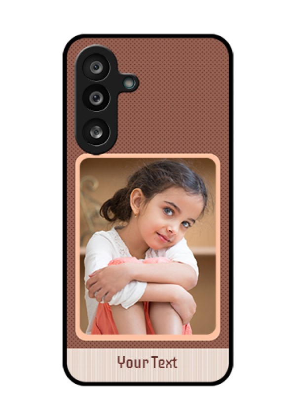 Samsung Galaxy M56 5G Custom Glass Phone Case - Simple Pic Upload Design