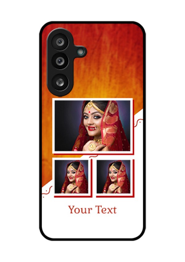 Samsung Galaxy M56 5G Custom Glass Phone Case - Wedding Memories Design