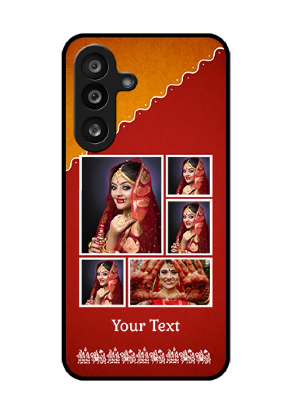 Samsung Galaxy M56 5G Custom Glass Phone Case - Wedding Pic Upload Design
