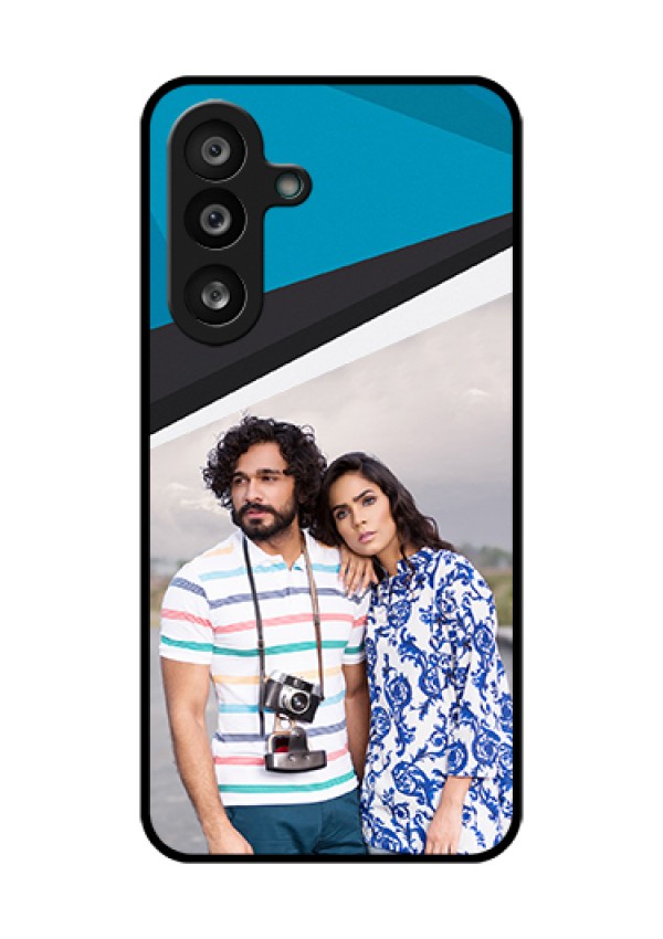 Samsung Galaxy M56 5G Custom Glass Phone Case - Simple Pattern Photo Upload Design