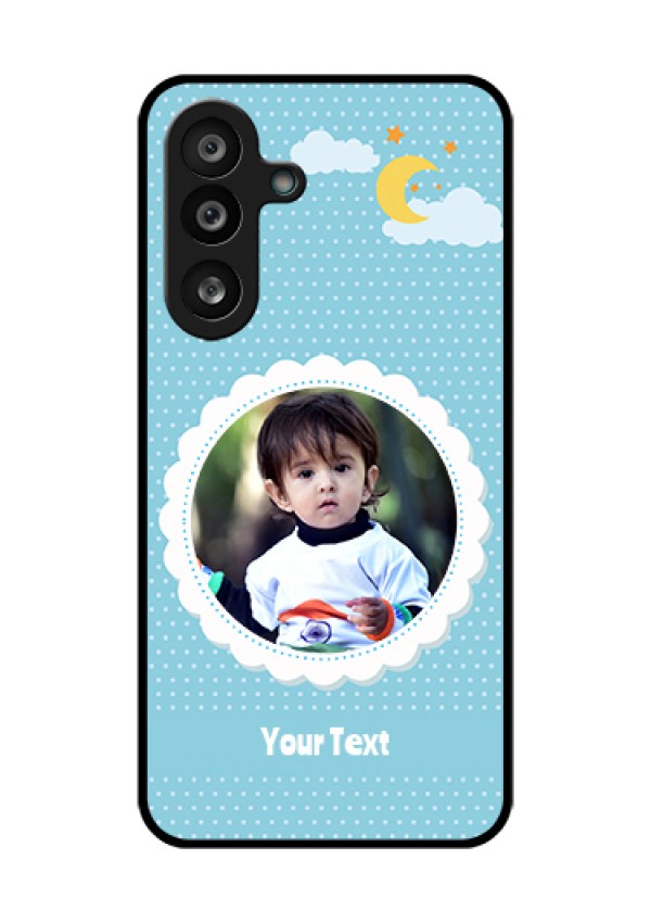 Samsung Galaxy M56 5G Custom Glass Phone Case - Violet Pattern Design