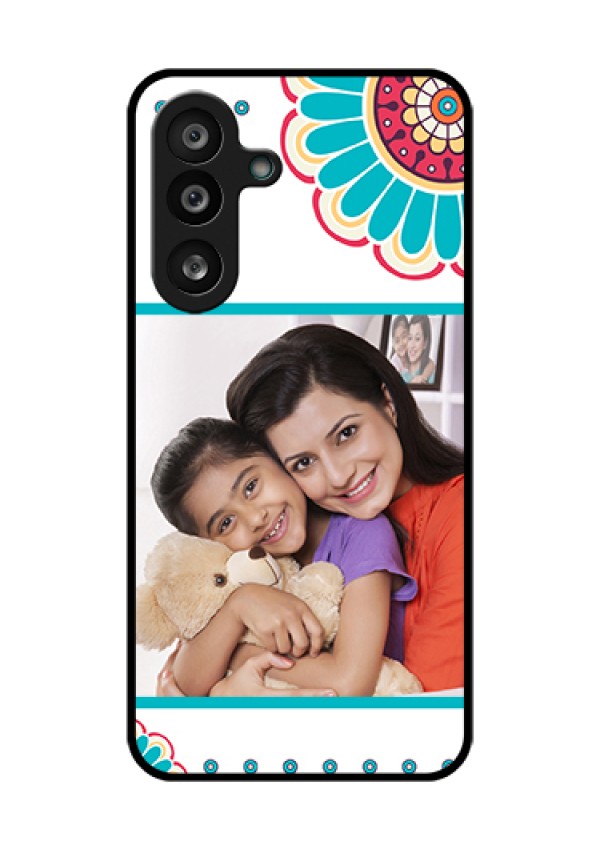 Samsung Galaxy M56 5G Custom Glass Phone Case - Flower Design