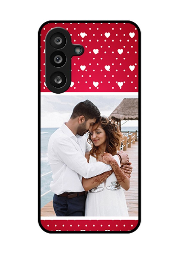 Samsung Galaxy M56 5G Custom Glass Phone Case - Hearts Mobile Case Design