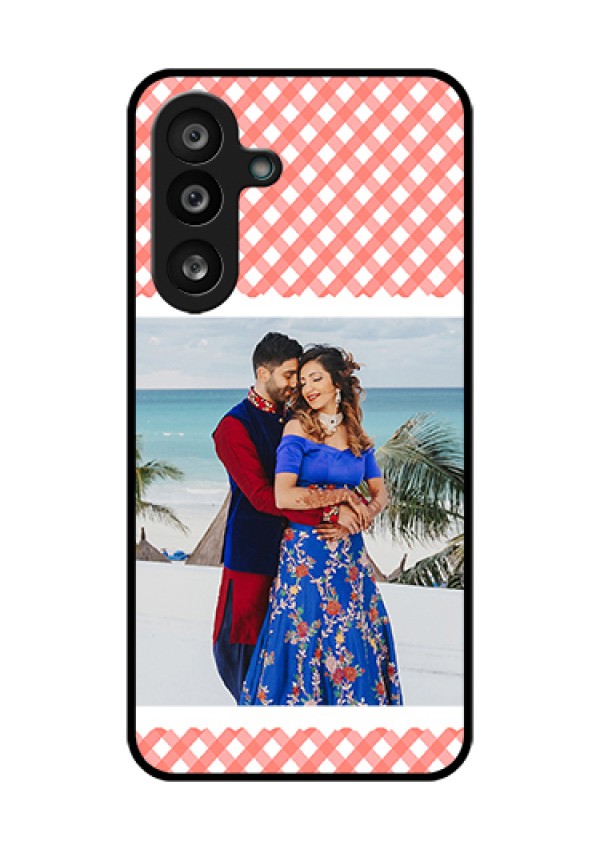 Samsung Galaxy M56 5G Custom Glass Phone Case - Pink Pattern Design
