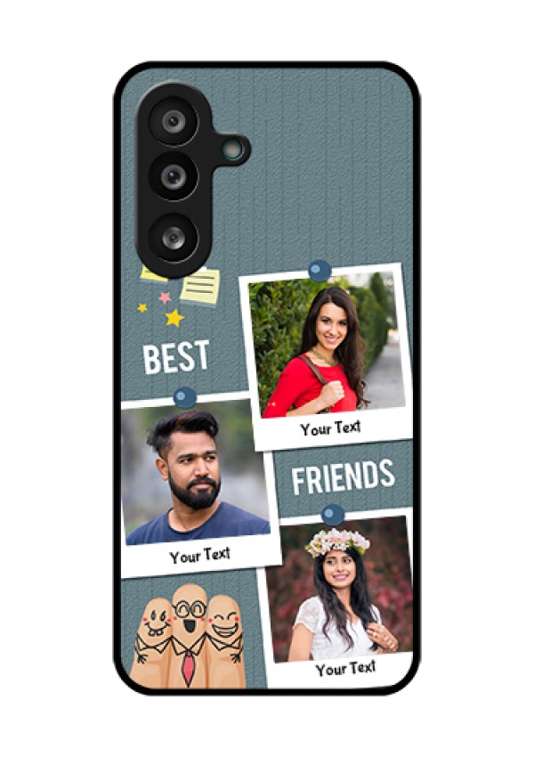 Samsung Galaxy M56 5G Custom Glass Phone Case - Sticky Frames And Friendship Design