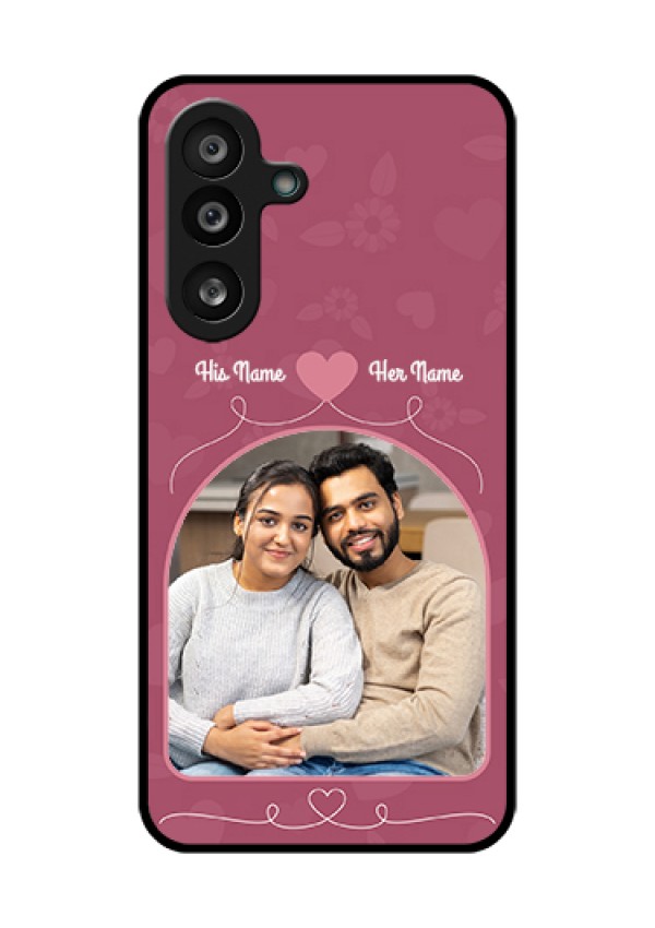 Samsung Galaxy M56 5G Custom Glass Phone Case - Love Floral Design