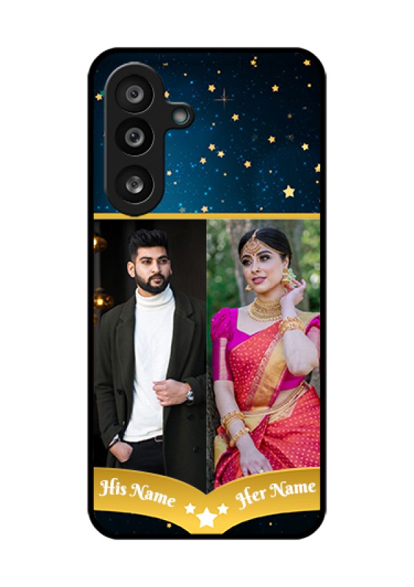 Samsung Galaxy M56 5G Custom Glass Phone Case - Galaxy Stars Backdrop Design