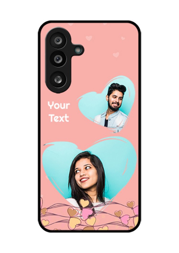 Samsung Galaxy M56 5G Custom Glass Phone Case - Love Doodle Design