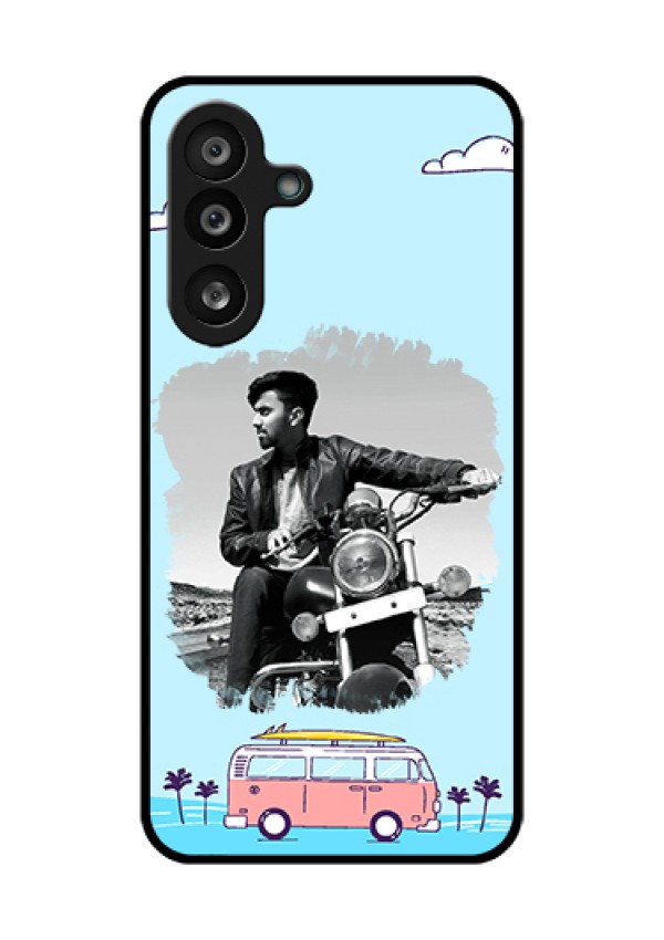 Samsung Galaxy M56 5G Custom Glass Phone Case - Travel & Adventure Design
