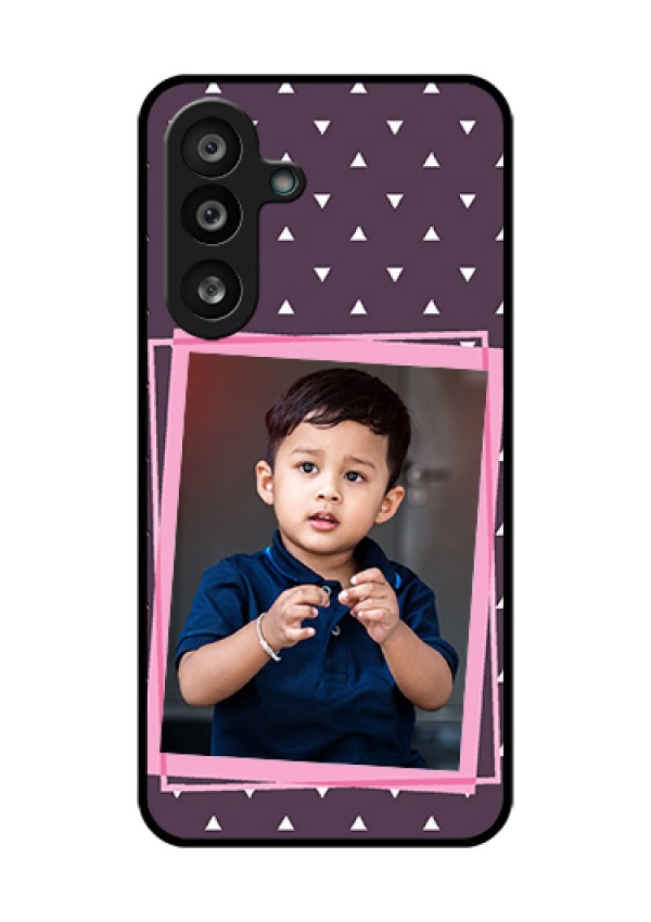 Samsung Galaxy M56 5G Custom Glass Phone Case - Triangle Pattern Dotted Design