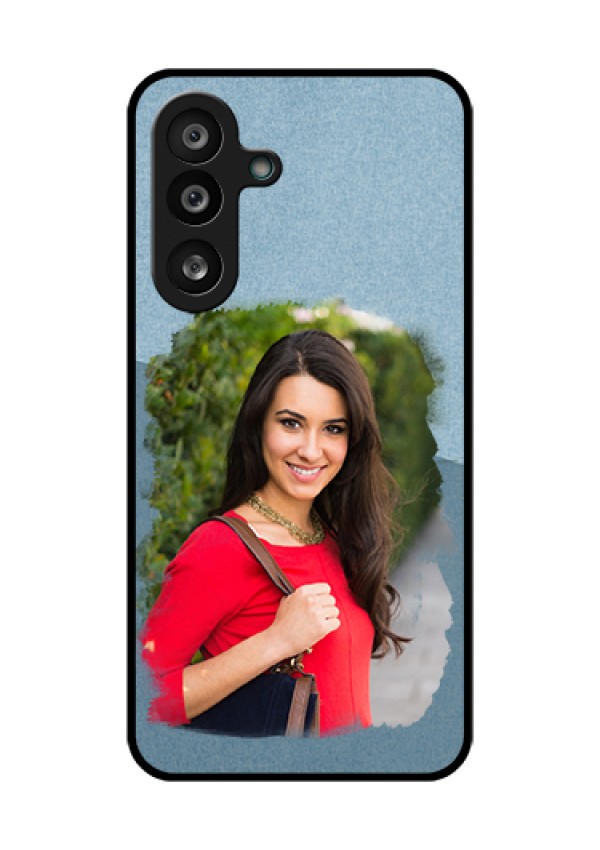 Samsung Galaxy M56 5G Custom Glass Phone Case - Grunge Line Art Design