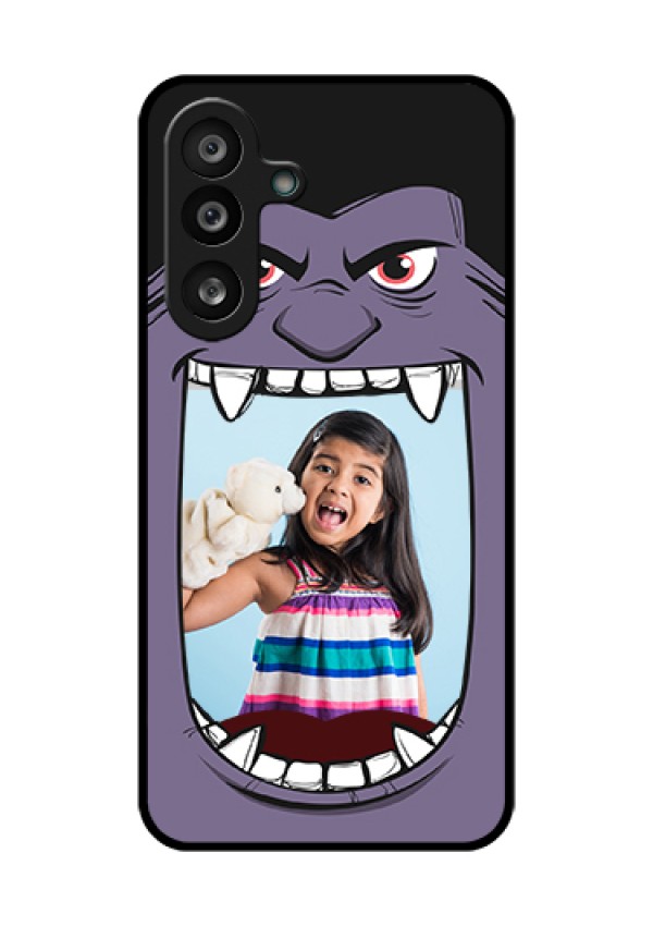 Samsung Galaxy M56 5G Custom Glass Phone Case - Angry Monster Design