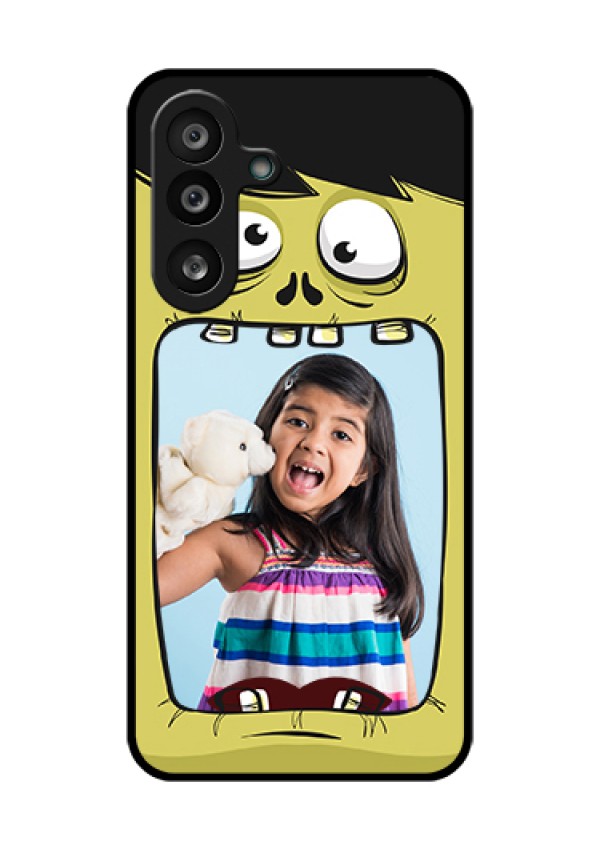 Samsung Galaxy M56 5G Custom Glass Phone Case - Cartoon Monster Back Case Design