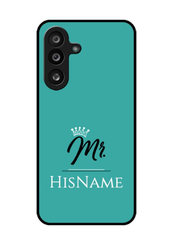 Samsung Galaxy M56 5G Custom Glass Phone Case - Mr With Name Design