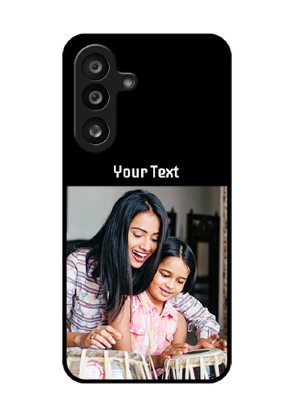 Samsung Galaxy M56 5G Custom Glass Phone Case - Photo With Name Design
