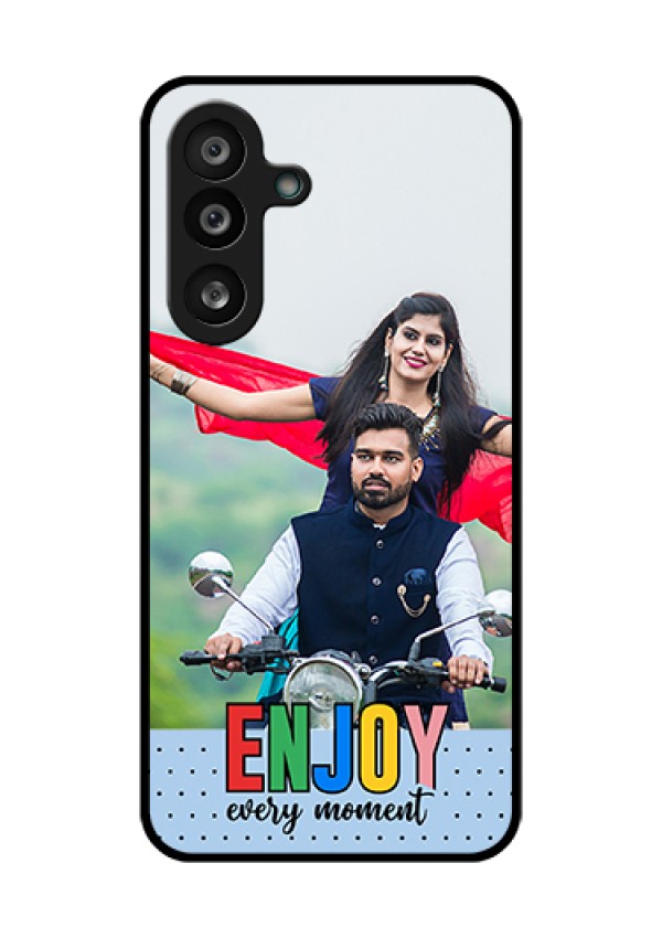 Samsung Galaxy M56 5G Custom Glass Phone Case - Enjoy Every Moment Design