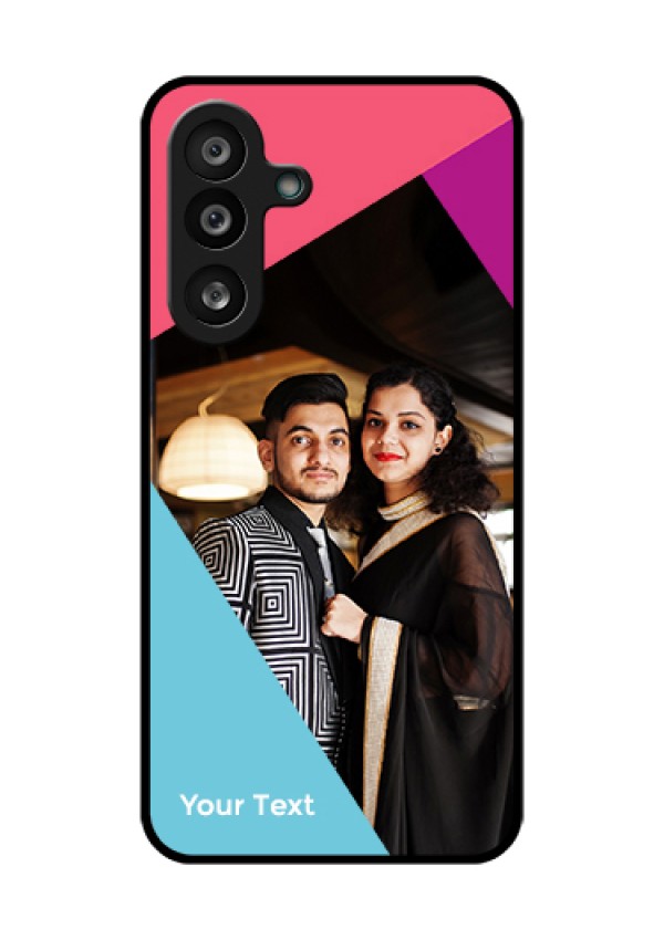 Samsung Galaxy M56 5G Custom Glass Phone Case - Stacked Triple Colour Design