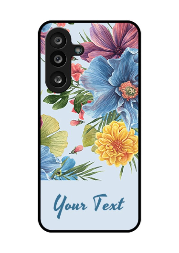 Samsung Galaxy M56 5G Custom Glass Phone Case - Stunning Watercolored Flowers Painting Design