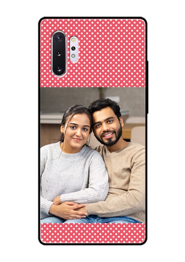 Samsung Galaxy Note 10 Plus Custom Glass Phone Case  - White Dotted Design