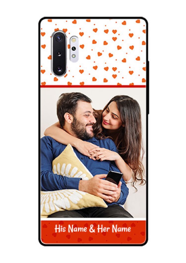 Samsung Galaxy Note 10 Plus Custom Glass Phone Case  - Orange Love Symbol Design