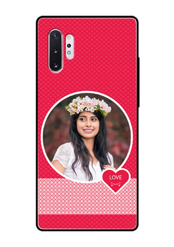 Samsung Galaxy Note 10 Plus Personalised Glass Phone Case  - Pink Pattern Design