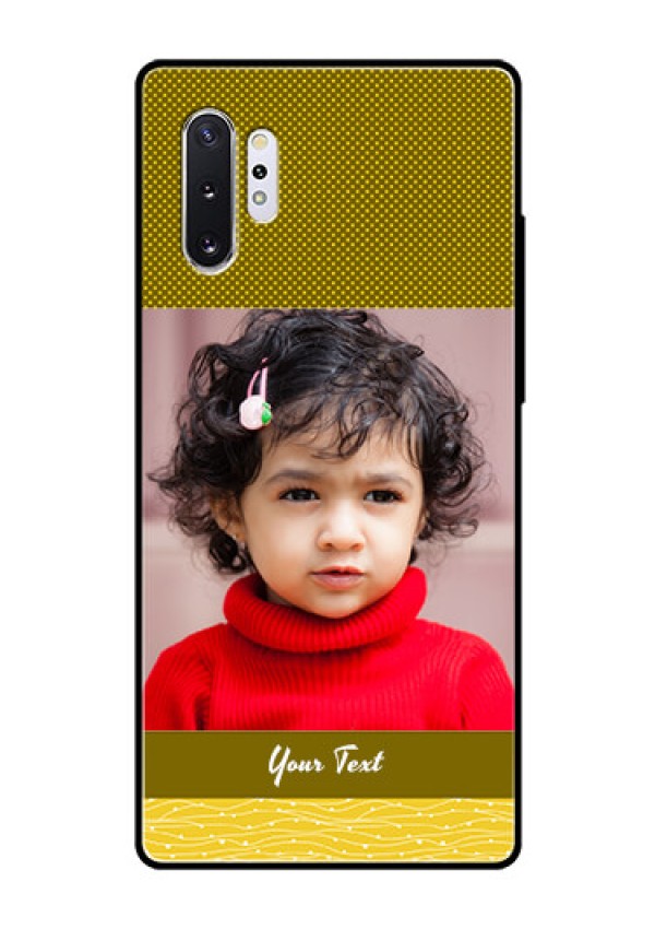 Samsung Galaxy Note 10 Plus Custom Glass Phone Case  - Simple Green Color Design