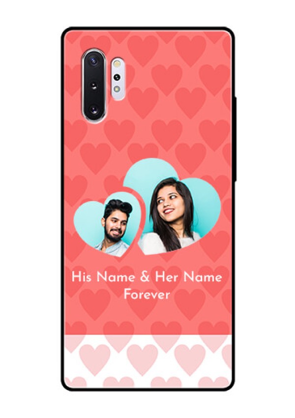 Samsung Galaxy Note 10 Plus Personalized Glass Phone Case  - Couple Pic Upload Design