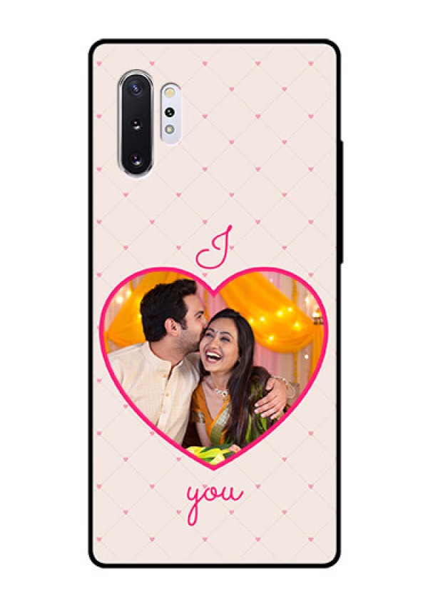 Samsung Galaxy Note 10 Plus Custom Glass Mobile Case  - Heart Shape Design