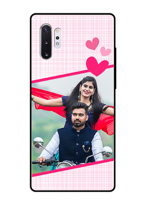 Samsung Galaxy Note 10 Plus Custom Glass Phone Case  - Love Shape Heart Design
