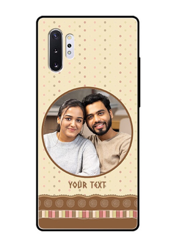 Samsung Galaxy Note 10 Plus Custom Glass Mobile Case  - Brown Dotted Mobile Case Design