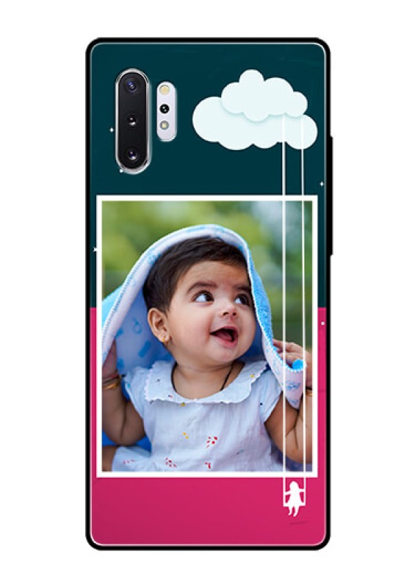 Samsung Galaxy Note 10 Plus Custom Glass Phone Case  - Cute Girl with Cloud Design