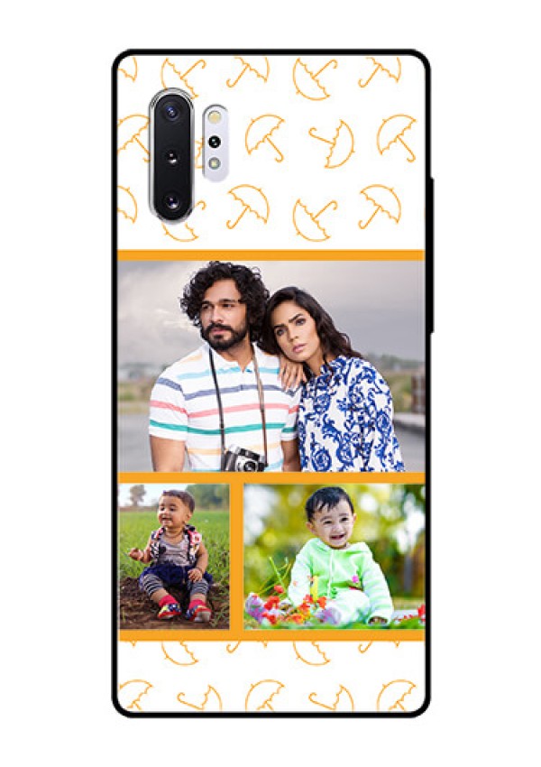 Samsung Galaxy Note 10 Plus Custom Glass Mobile Case  - Yellow Pattern Design