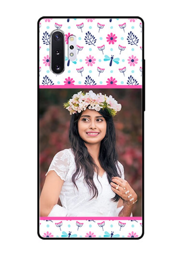 Samsung Galaxy Note 10 Plus Photo Printing on Glass Case  - Colorful Flower Design