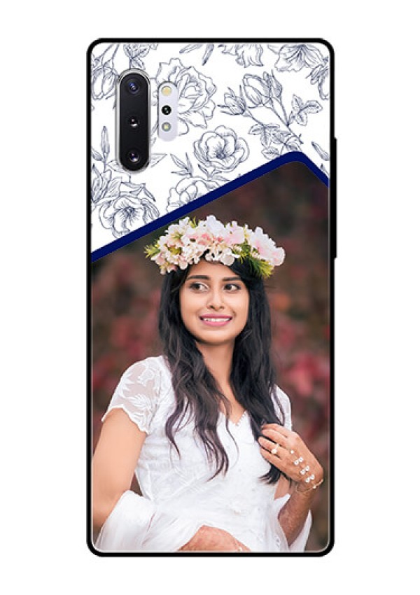 Samsung Galaxy Note 10 Plus Personalized Glass Phone Case  - Premium Floral Design